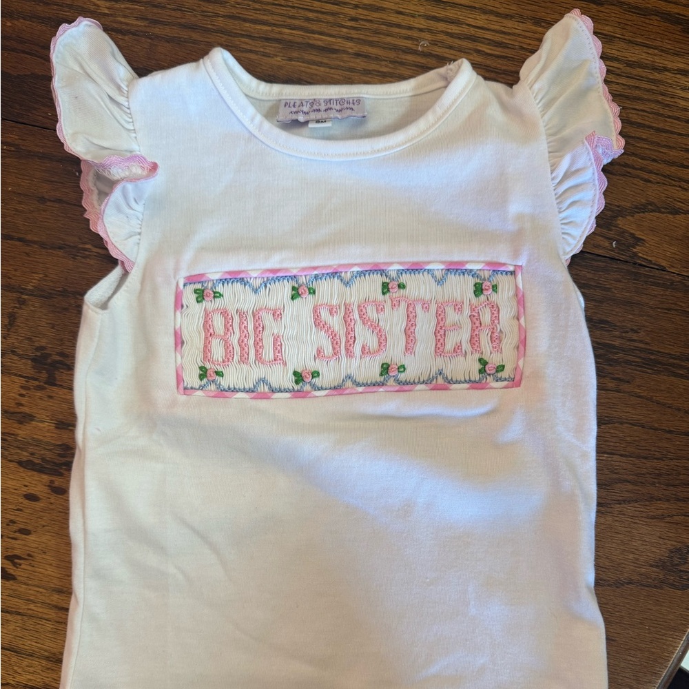 Big Sister Smocked Shirt
